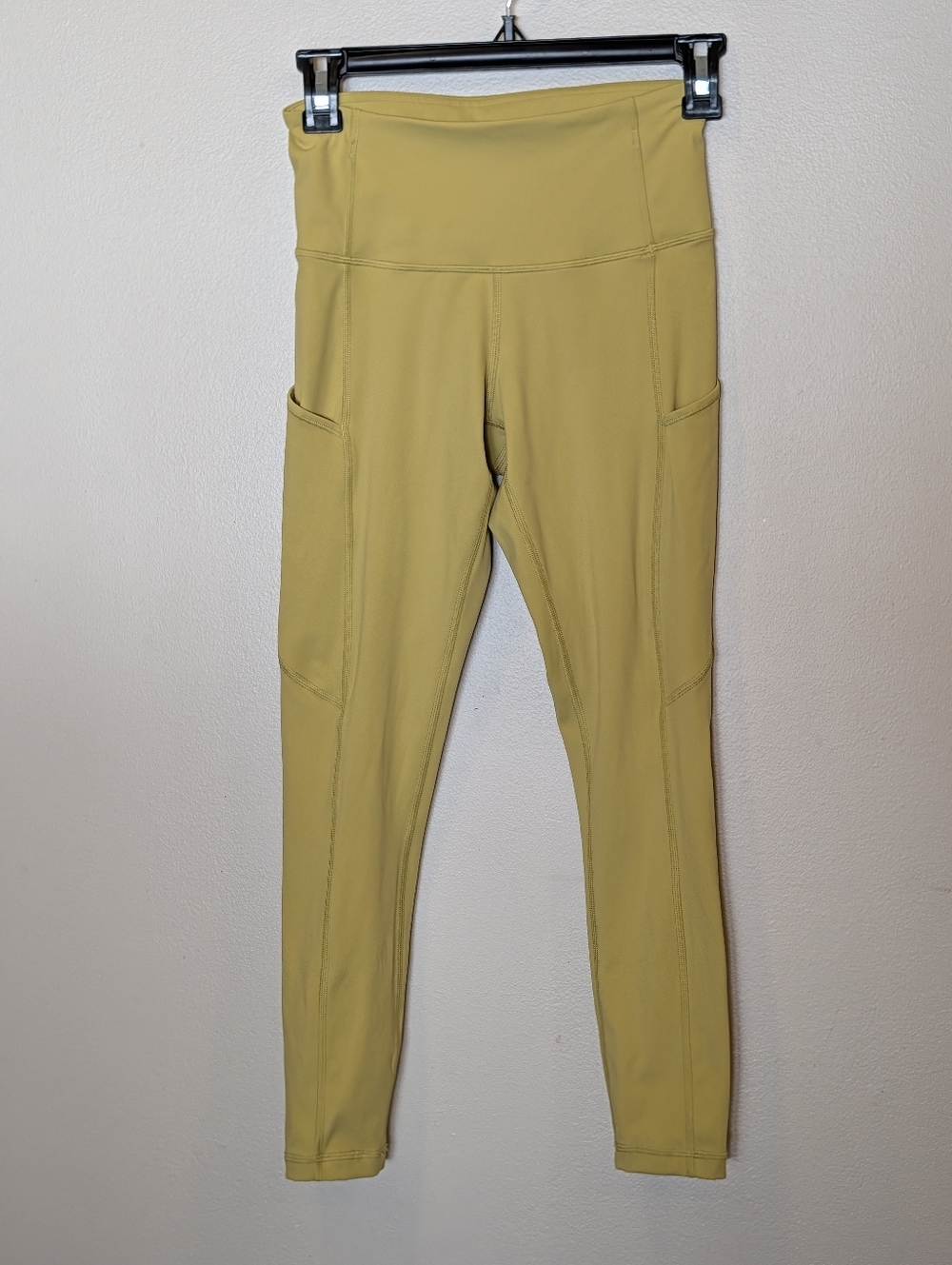 CRZ Yoga High-Waist Naked Feeling Pocket Leggings in Mustard Yellow XXS